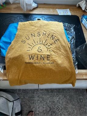 Sunshine & Wine Mustard Tank Top - Hermosa Beach